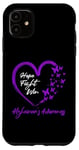 iPhone 11 Hope, Fight, Win Alzheimers Awareness Wear Purple Ribbon Case