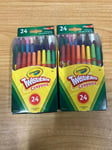 Crayola Nontoxic Twistables Crayons 24 Mini Twitables Crayons X2 PACKS