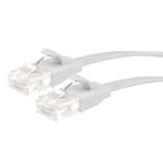Maplin Ethernet Cable 2M White, Flat CAT6 Gigabit LAN Network Cable RJ45 High-Speed 10Gbps Compatible with Laptop, PC, CCTV, PS4/5, Xbox, Switch, Modem, Router, Smart TV, Sky Box, WiFi Extender