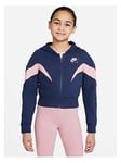Nike Air Girls Nsw Full Zip Hoodie - Navy/Pink