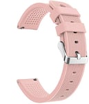 Bracelet de Montre Homme et Femme Compatible avec Huawei Watch GT 2 (42mm) / Honor Watch Magic 2 (42mm), Ajustable en Silicone Souple et Robuste, Grand Choix de Couleurs (20mm, Rose Mellow)