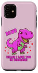 iPhone 11 Rawr Means I Love You In Dinosaur with Big Pink Dinosaur Case