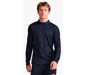 Light Speed Tech 1/4 Zip Löpartröja Herr BLACK/ BLACK REFLECTIVE M