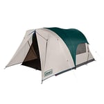 Coleman Cabin Camping Tent with Weatherproof Screen Room | 4 Person Cabin Tent with Enclosed Screened Porch, Evergreen