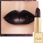 OULAC Metallic Shine Glitter Lipstick,Black High Impact Lipcolor, Lightweight So