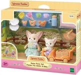 Epoch Sylvanian Families Sunny Picnic Set Fennec Fox Sister & Baby Toys