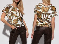 Versace Jeans Couture Patterned Baroque Top Blouse Shirt Iconic New Hot