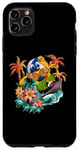 Coque pour iPhone 11 Pro Max Joli ballon hawaïen de volley-ball tropical plage vacances d'été