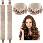 2-set Satin Heatless Hair Curler för sömn över natten Grå