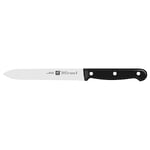 ZWILLING 1002163 Utility Knife, Blade length: 13 cm, Serrated blade, Special stainless steel/Plastic handle, Twin Chef, Silver/Black