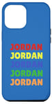 iPhone 12 Pro Max Jordan colorful name stack | pride in your name Case