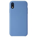 Coque en Gel de Silicone Doux pour Apple iPhone XR, Bleu Denim - Neuf