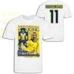 Zlatan Ibrahimovic t-shirt med Return of the king tryck White 120cl 5-6år