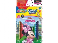 Patio Triangulära pennor 12 delar 13 färger + vässare Colorino Kids Minnie