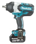 Makita Mutterdragare DTW1002RTJ 1/2" 18V 2st 5,0Ah batterier och laddare i MAKPAC