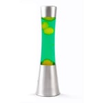 iTotal - Lava Lamp 40 cm Silver Base, Green Liquid and Yellow Wax (XL2346)