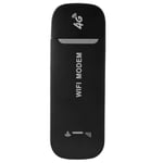 4G USB Portable WiFi Plug and Play Internet haut d&eacute;bit Partage multi-utilisateurs Carte SIM standard ins&eacute;r&eacute;e Hotspot de voyage portable Noir