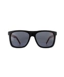 Hugo Boss by Rectangle Mens Black Red Grey Sunglasses - One Size
