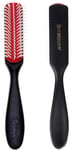 Denman D143 Hair Brush (Black) 5 Row Long Handle Styling Brush for Detangling,