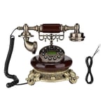 Heayzoki Retro Vintage Landline Telephone,Classical Resin Vintage Landline Desk Telephone,FSK/DTMF Caller ID Old Fashioned Telephone For Desks,Living Rooms,Bedrooms