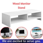 Wooden Monitor Stand Riser Wood Computer Desktop Stands with Drawer for Desk PC