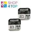 2 Maxell 371 370 SR920SW Batteries Silver 1.55V Watch Battery Exp 2027 New
