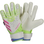 adidas Målvaktshandske Predator Match Fingersave Celestial Victory - Vit/Lucid Lemon/Lucid Pink Barn, storlek 3