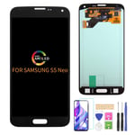 For Samaung G903F Screen Replacement 5.1" For Samsung Galaxy S5 Neo G903 G903F LCD Display Matrix Panel Parts Assembly Touch Sensor Digitizer Glass Lens Kits with Free Repair Tools Set (Black)