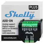 Shelly Plus Add-On - Interface de Capteur Wi-Fi & Bluetooth (pour relais), Capteurs intelligents DS18B20, DHT22 et Arduino, Domotique, Alexa et Google Home, App iOS Android