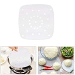 (White)100PCS Air Fryer Paper Non Stick Pads For Steamed Dumplings Bread