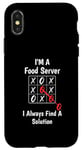 Coque pour iPhone X/XS Je suis un serveur de nourriture Je trouve une solution