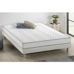 Ensemble matelas mousse mémoire de forme + sommier 140 x 190cm - Ferme - DEKO DREAM Unelma