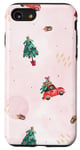 Coque pour iPhone SE (2020) / 7 / 8 Christmas Car Christmas Tree Merry Christmas Vibes To Go Rouge