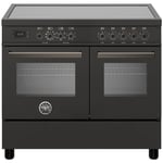 PRO105I2ECAT Professional induktionsspis med dubbelugn, 100 cm, svart