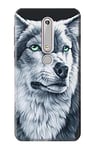 Grim White Wolf Case Cover For Nokia 6.1, Nokia 6 2018
