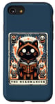 Coque pour iPhone SE (2020) / 7 / 8 The Nekomancer Carte de tarot humoristique avec chat nécromancien