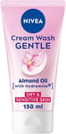 NIVEA Gentle Face Cream Wash (150ml), Cleanser with Almond Oil and... 