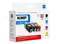 Kmp Multipack C89v - 4-Pack - Svart, Gul, Cyan, Magenta - Kompatibel - Bläckpatron (Alternativ För: Canon 6431B001, Canon 6444B001, Canon 6445B001, Canon 6446B001, Canon Cli-551C Xl, Canon Cli-551M Xl, Canon Cli-551Y Xl, Canon Pgi-550Pgbk Xl) - För