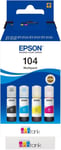 Epson EcoTank 104 Genuine Multipack Ink Bottles Multipack, 