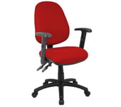 IDEAL 365 Office Fabric Operator Chairs 2 lever PCB (Burgundy, Adjustable Arms)