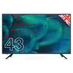 Cello Y22ZBVD0234 43 inch Full HD LED TV with built-in Freeview HD Built in Satellite receiver 3 x HDMI and USB 2.0 to record Live TV Easy to Setup Non-Smart, Perfect for Lounge Made in the UK.