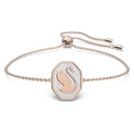 Swarovski armbånd Signum bracelet Swan, White, Rose gold-tone plated - 5621107