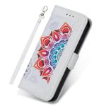 TOPOFU Coque Samsung Galaxy A52 4G/5G, Housse Étui en PU/TPU Cuir Flip Portefeuille avec Fentes pour Cartes, Téléphone Case Protection Cover (Blanc)