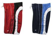 2 Pairs NEW NIKE Active Beach Water Sports Board Shorts Trunks Red & Blue L