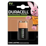 Duracell 9V PP3 HR22  170 mAH  Rechargeable Batteries - Pack of 1, Brand New