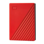 WD 6 TB My Passport Portable HDD USB 3.0 with software for device management, backup and password protection - Red - Works with PC, Xbox and PS4