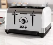 Morphy Richards Venture Retro 4-Slice Toaster White 240332 1.8kW Variable Width