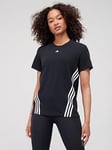 adidas Performance Trainicons 3-stripes T-shirt - Black/White, Black/White, Size 2Xs, Women