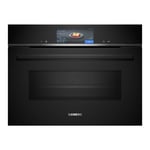 Siemens iQ700 Built-In Combination Microwave Oven - Black CM778GNB1B