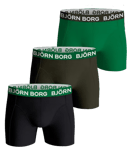 Björn Borg Boxershorts 3-pack Black/Green/Green XXL